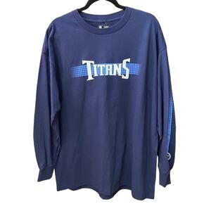 New titans long-sleeve crew tshirt navy XL y2k dead stock NFL football mens